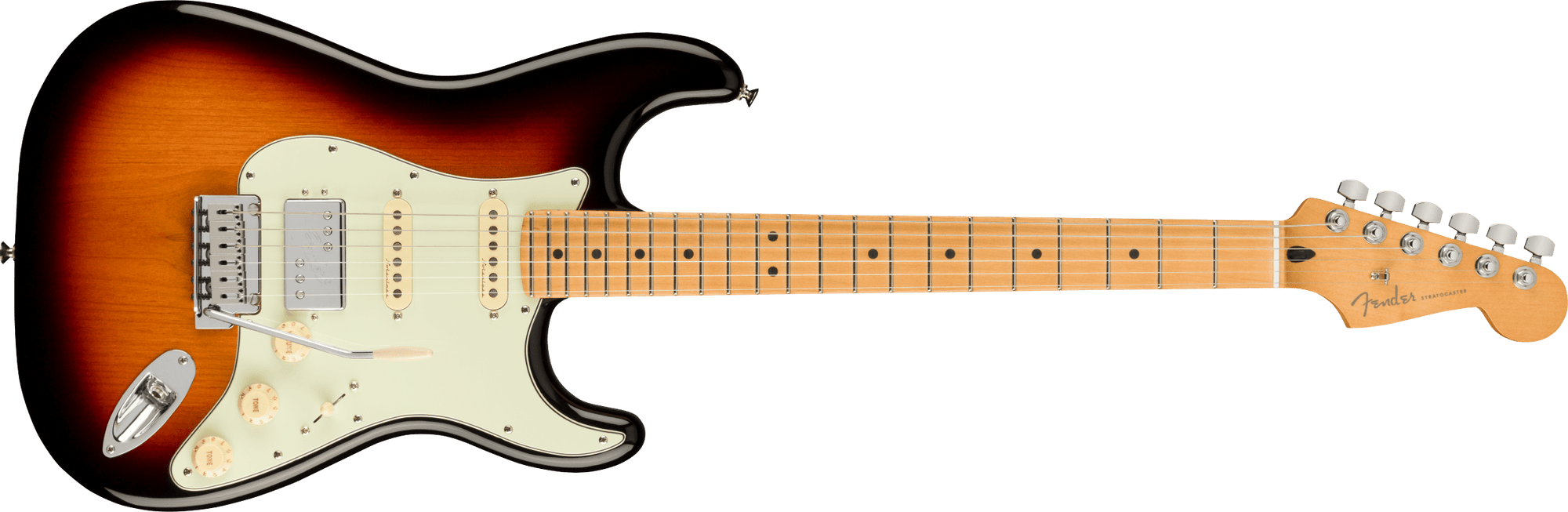 Player Plus Stratocaster HSS, Maple Fingerboard, 3-Color Sunburst