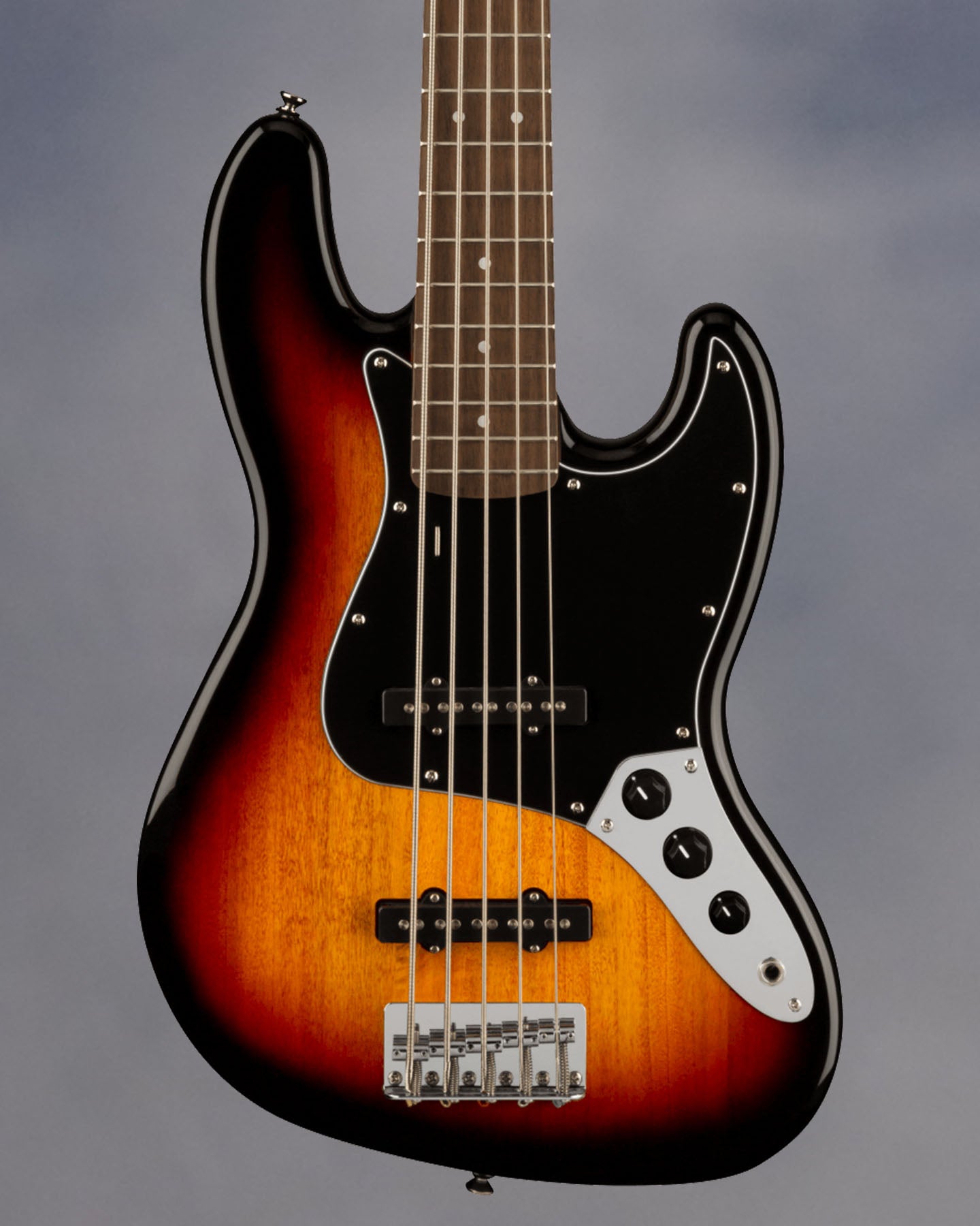 Affinity Series Jazz Bass V, 3-Color Sunburst, Laurel Fingerboard, Black Pickguard