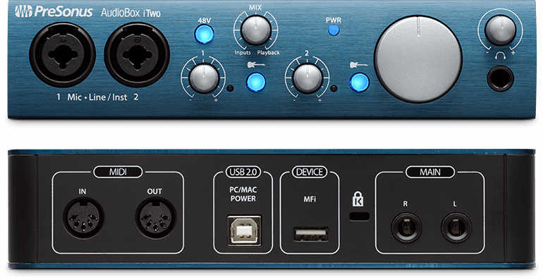 Audiobox iTwo 2x2 USB iPad Midi Recording Interface w/ 2mic ins