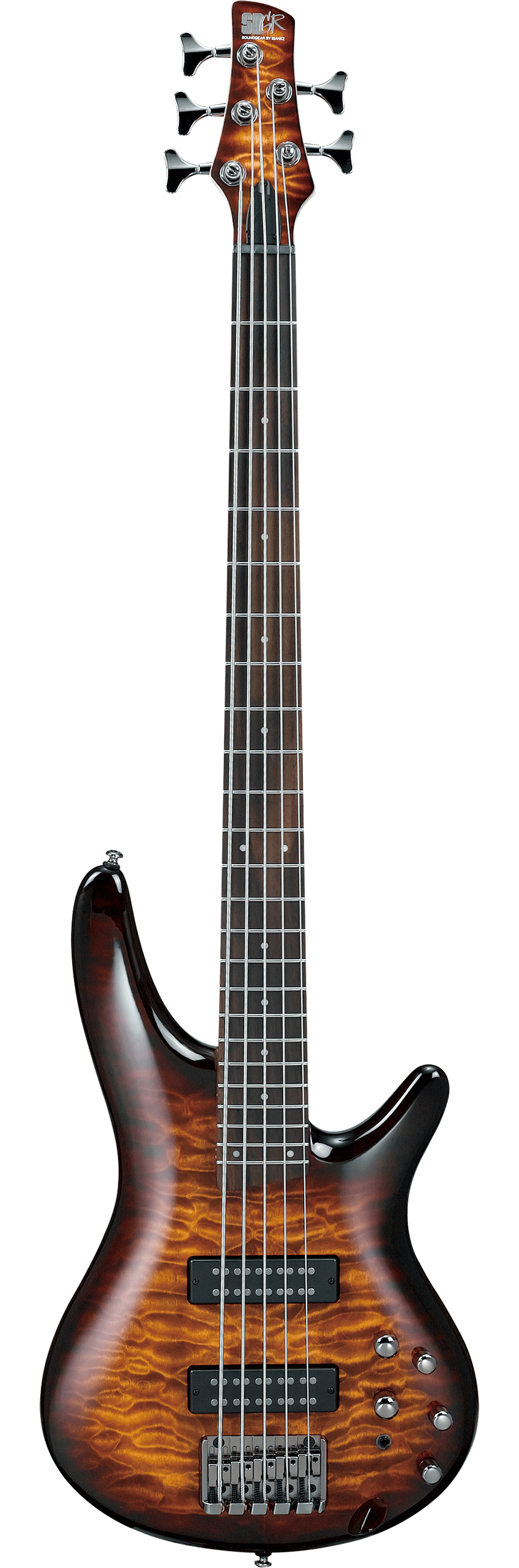SR405EQMDEB Quilted Maple 5-String Electric Bass, Dragon Eye Burst