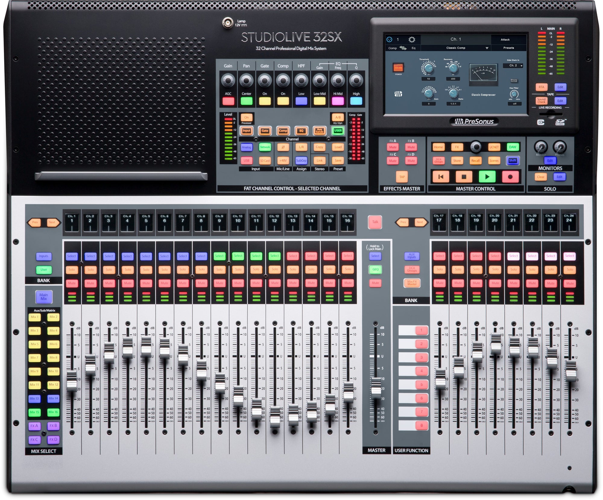 32-Channel Digital Console/Interface, 32 Faders