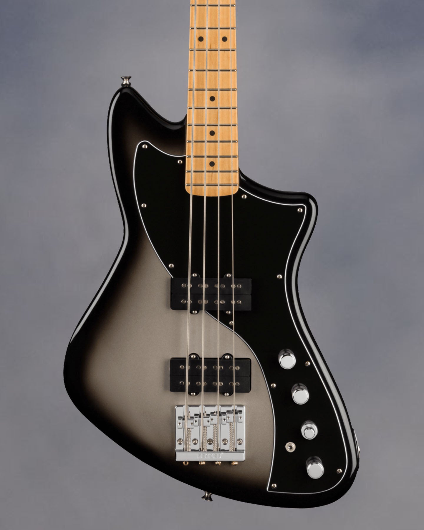 Player Plus Active Meteora Bass, Maple Fingerboard, Silverburst