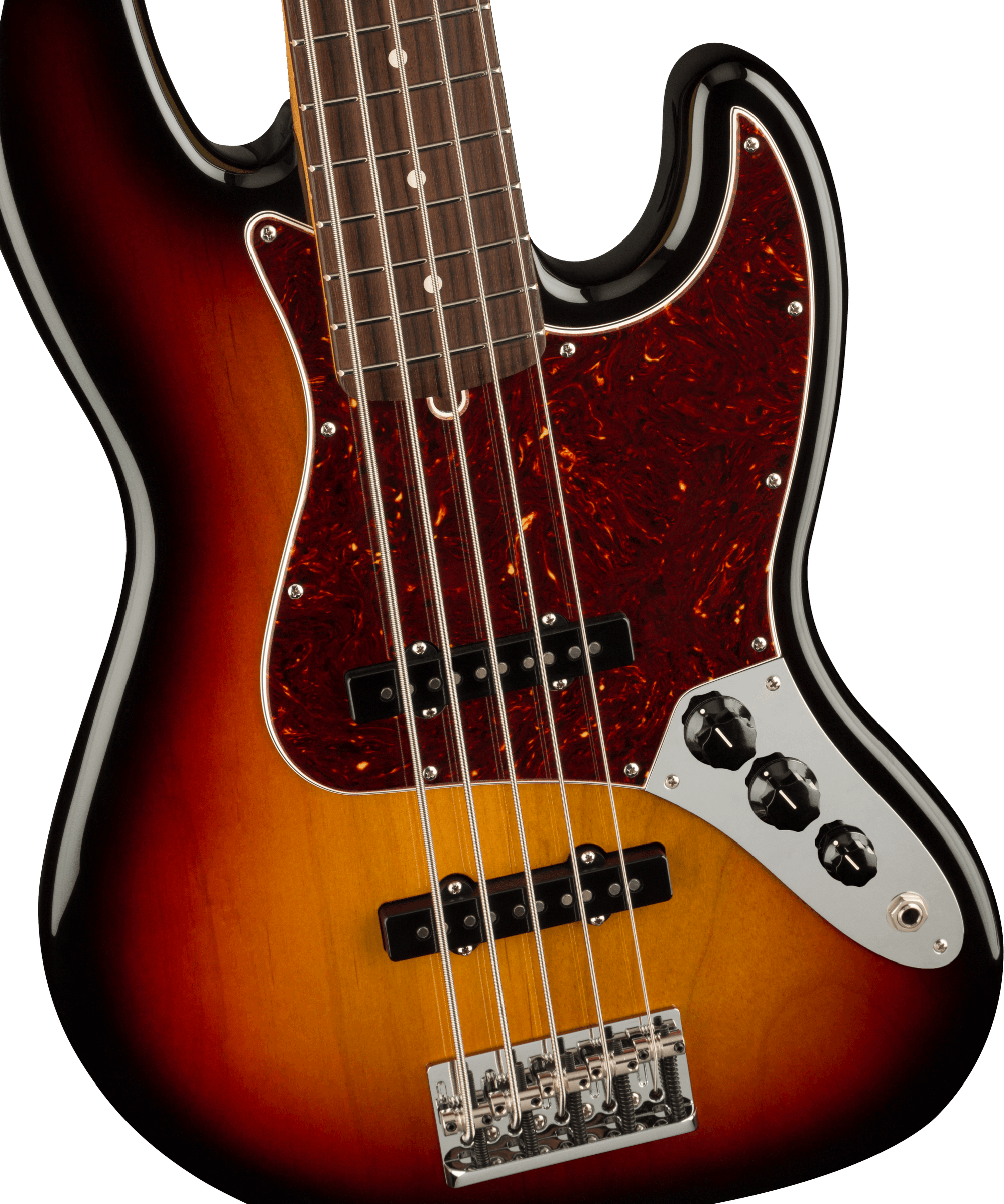 Am Pro II Jazz Bass V, 3-Color Sunburst, RW FB