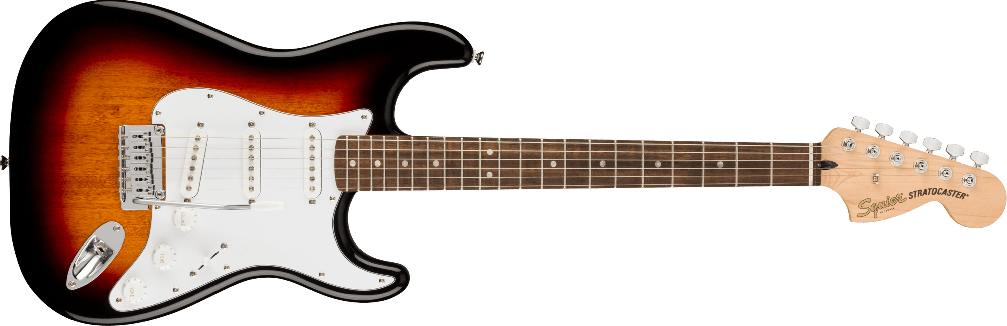 Affinity Series Stratocaster, 3-Color Sunburst, Laurel Fingerboard, White Pickguard