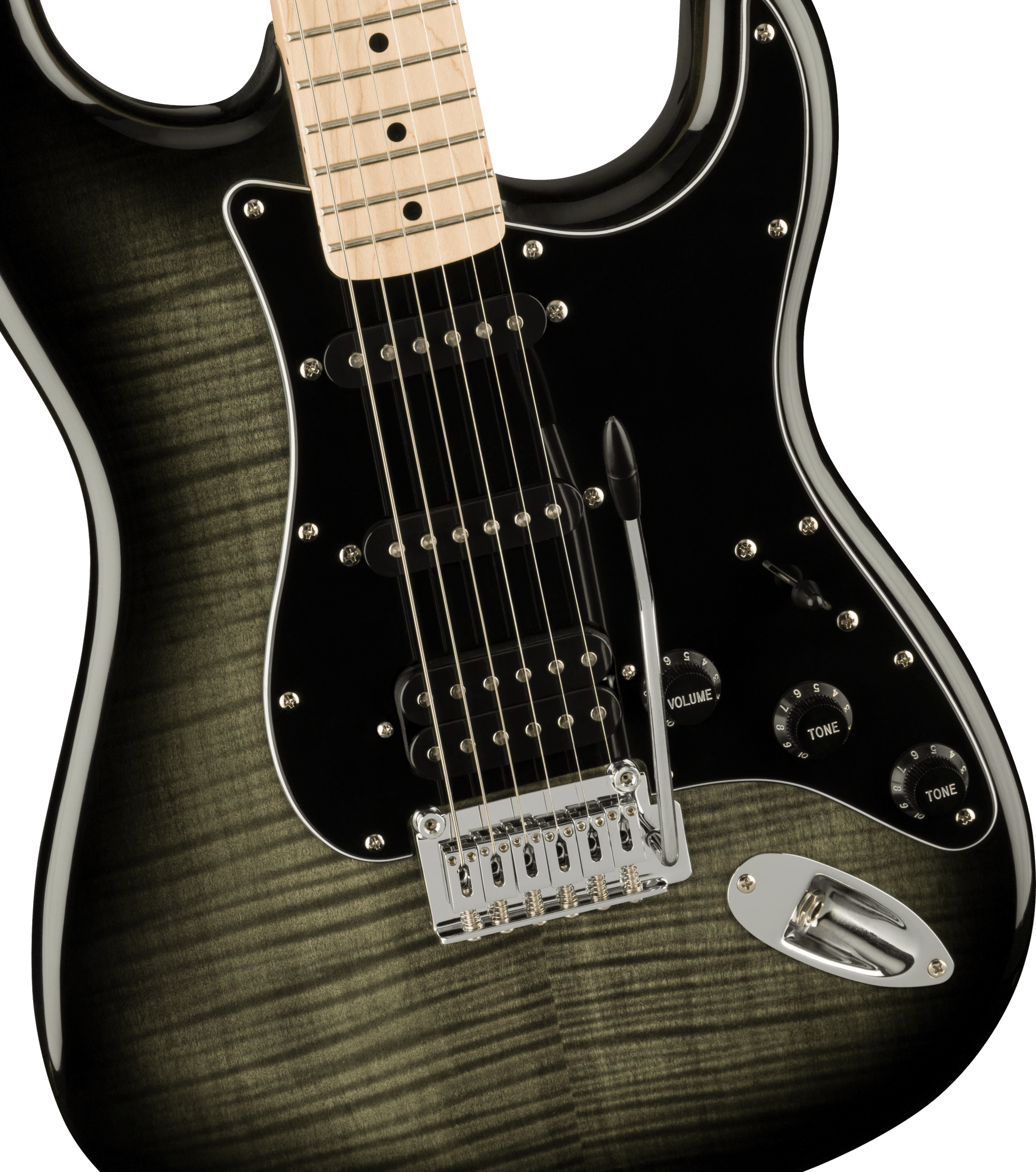 Affinity Series Stratocaster FMT HSS, Maple Fingerboard, Black Pickguard, Black Burst