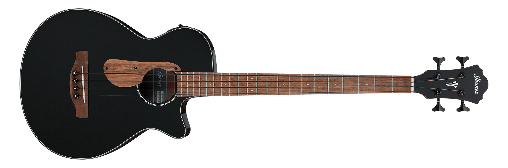 AEGB24EBKH Electric Acoustic Bass Guitar, Black High Gloss