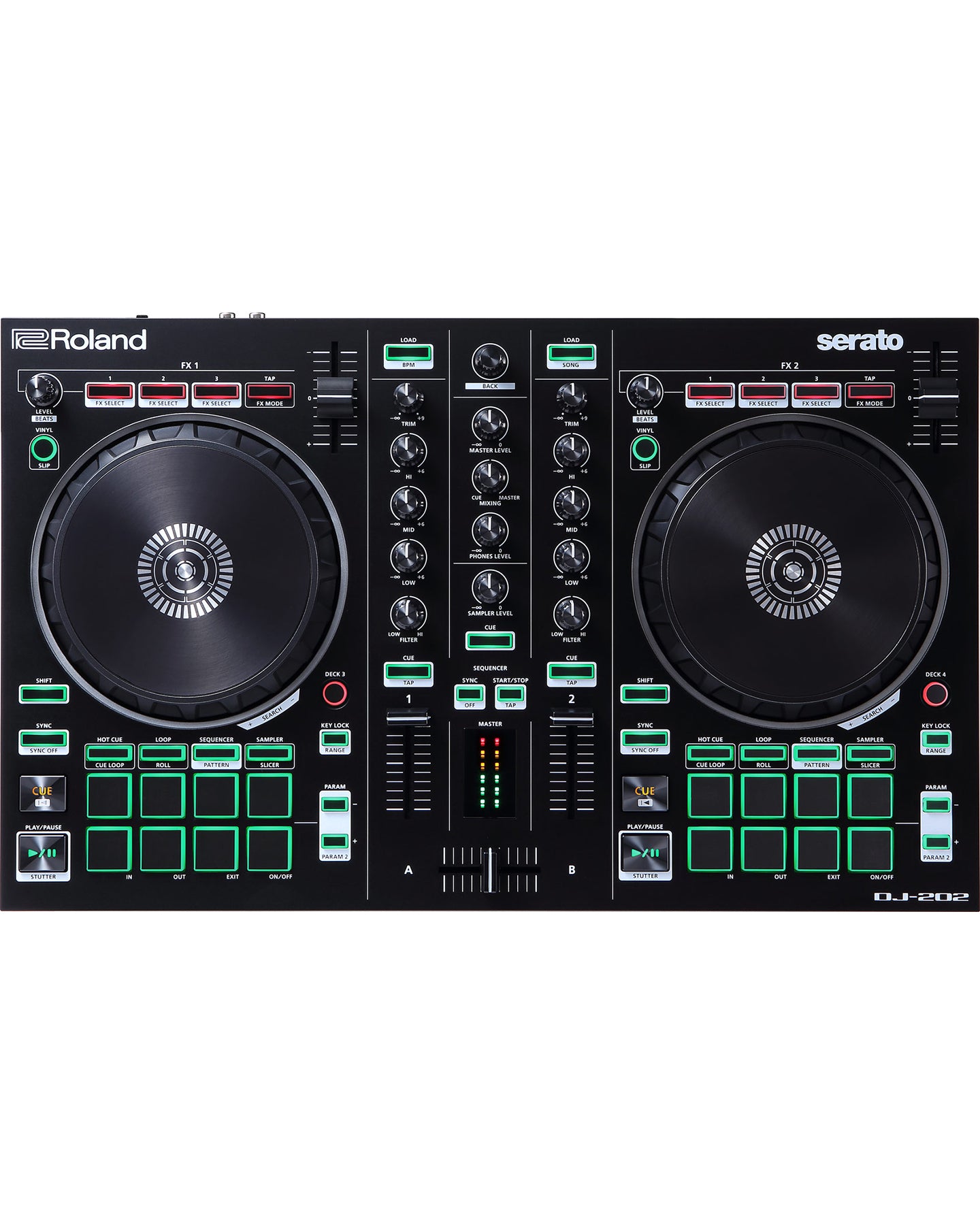DJ-202 2-Channel Serato DJ Intro Controller w/Drum Machine