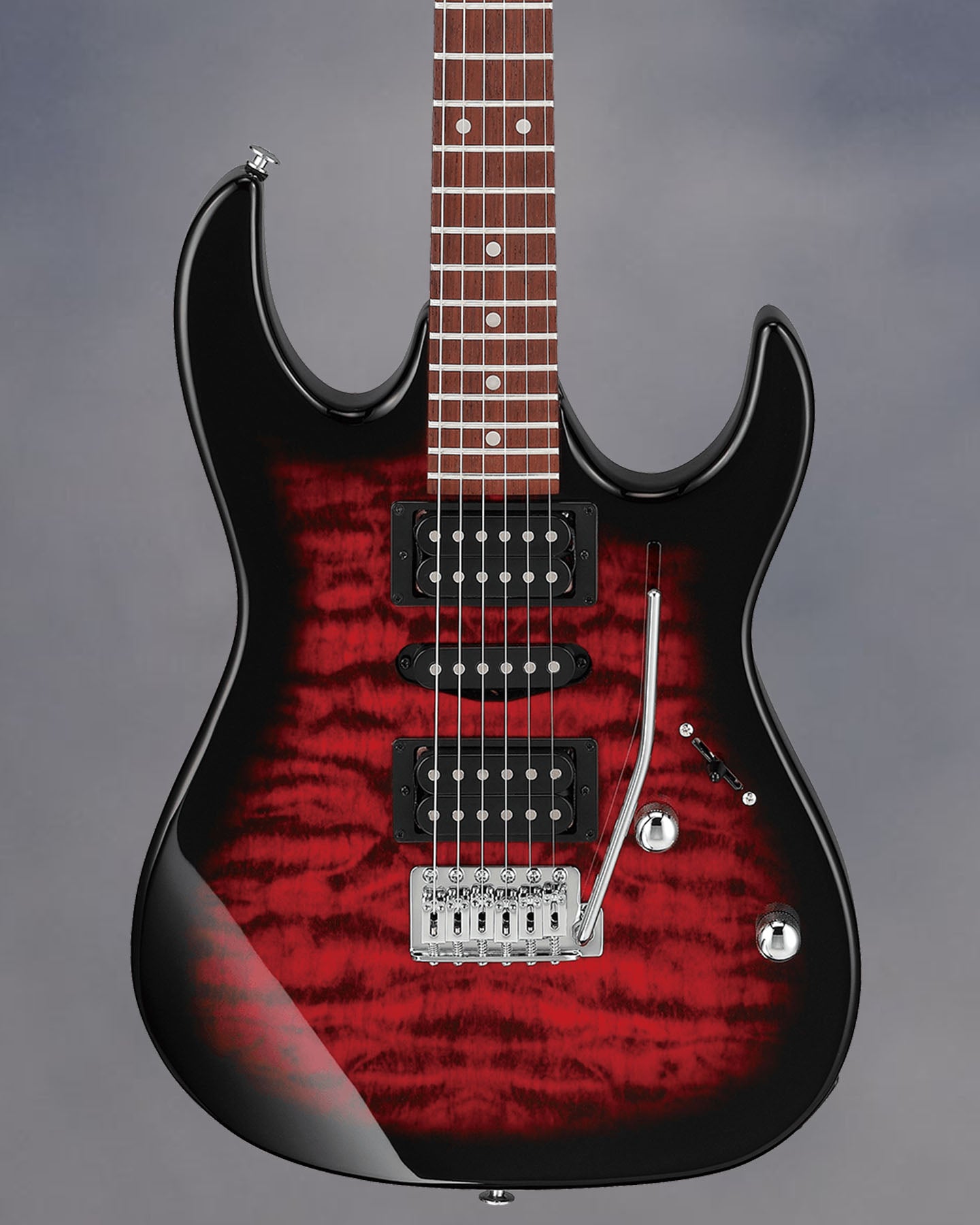 GRX70QATRB Electric Guitar, Transparent Red Burst