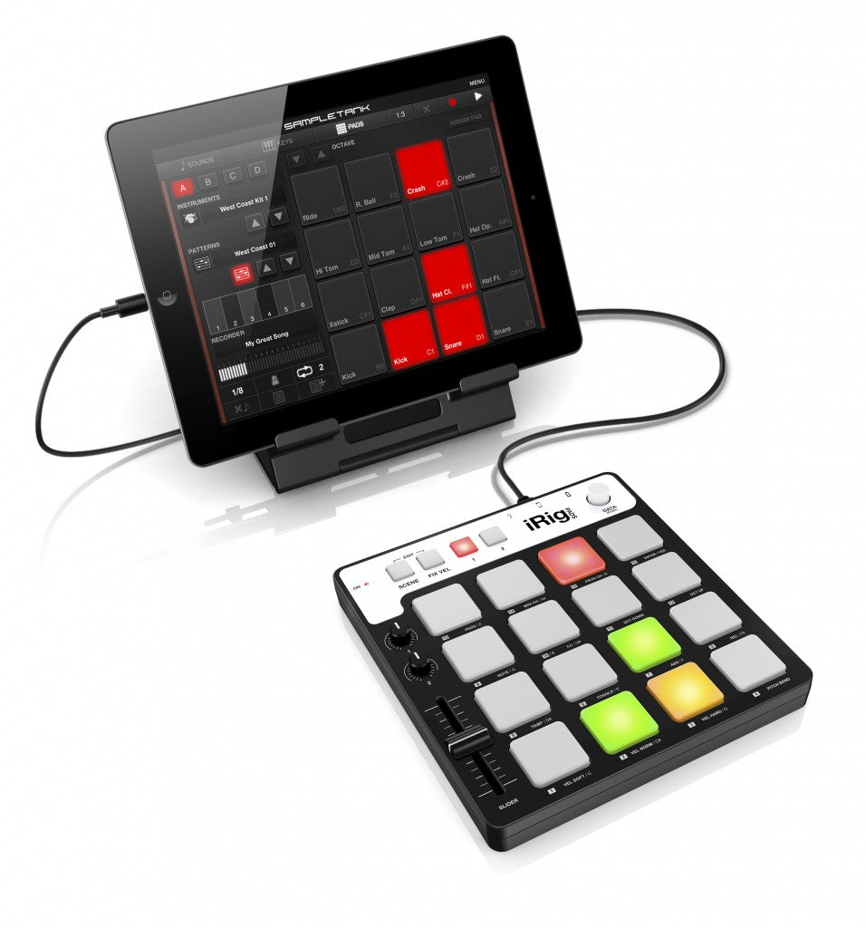 IK Multimedia iRig PADS Portable MIDI Pad Controller