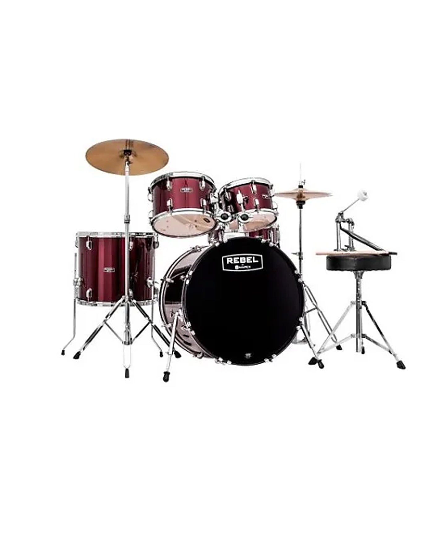 RB5844FTCDR Mapex Rebel 5pc. 18" Bass, Burg.